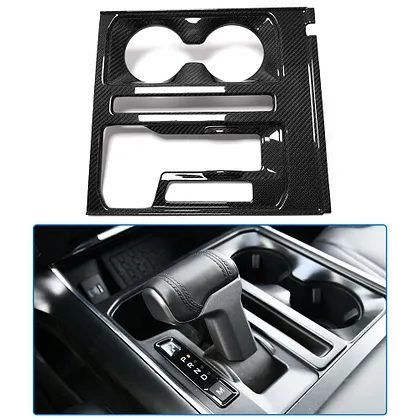 SHINEKA Carbon Fiber Gear Shift & Cup Holder Trim For Ford F150 2015-2020 – ABS