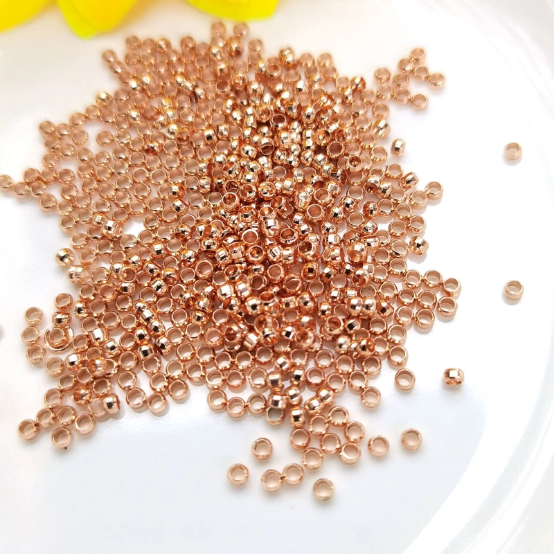 100 PCS/Package Copper Solid Color Beads