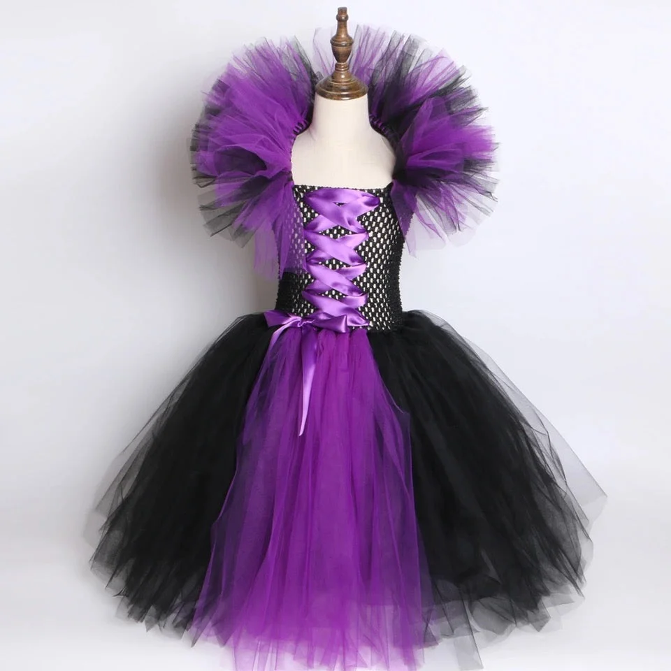 Maleficent Girls Tutu Halloween Cosplay Dress