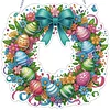 Easter 2D Flat DIY Hanging Diamond Art Ornament Home Window Pendant (Egg Wreath)