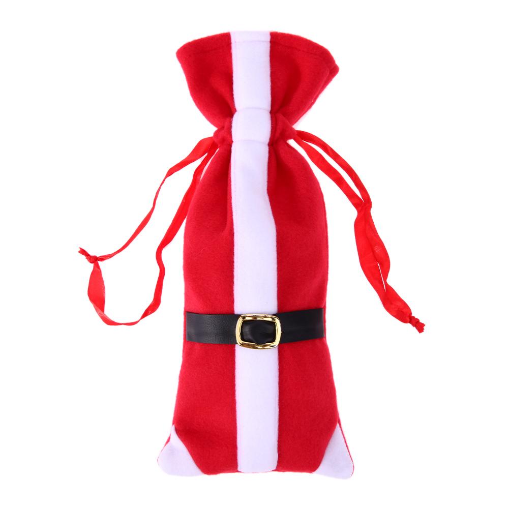 

1pc Christmas Non-woven Belt Buckle Wine Bottle Cover Bag Party Table Decor, 501 Original