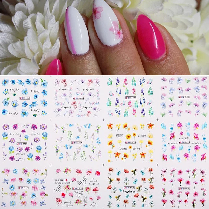 Harunouta 12pcs Black Snake Nail Stickers Wave Line Transfer Sliders Decoration Abstract Image Nail Art Designs Water Decals