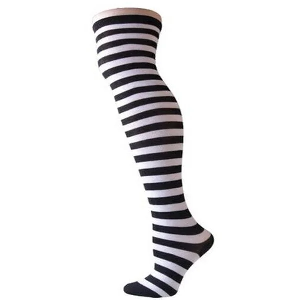 CUHAKCI High Striped Cotton Socks Cute Stripe Printed Sock Women Over Knee Long ThighPlus Size Overknee Socks Girls