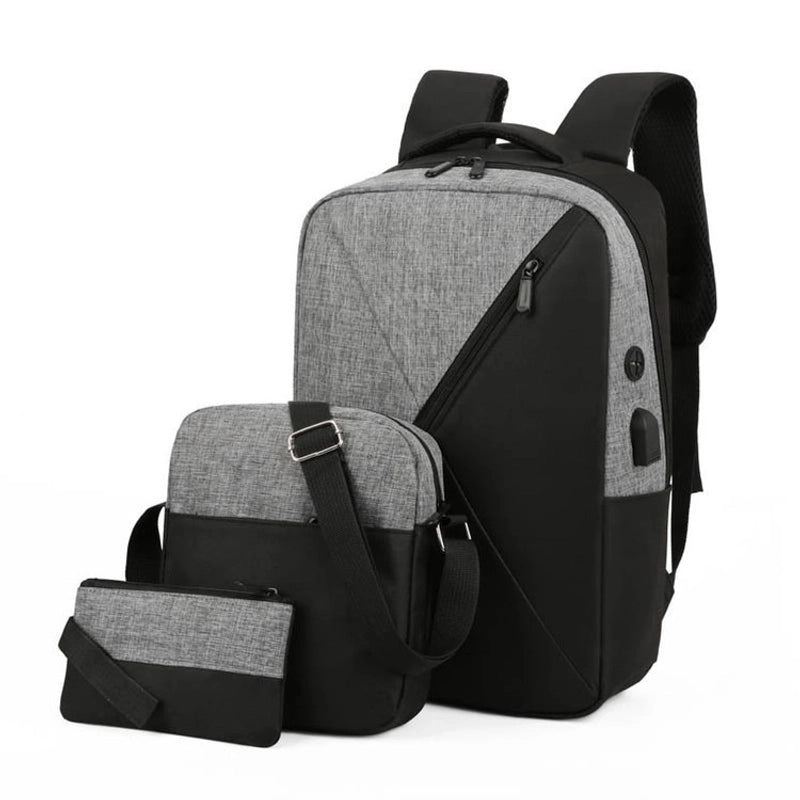 Oxford Cloth School Bag Multifunctional Usb Computer Backpack Business Bag Sets