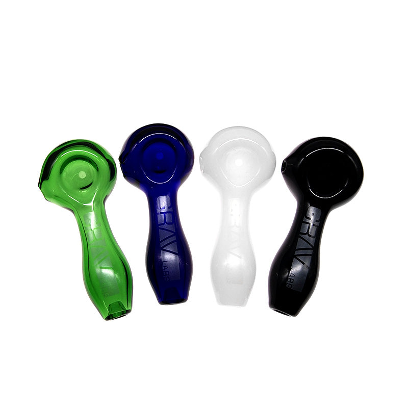 Grav Labs Spoon Pipe Glass Hand Pipe Multiple Colour