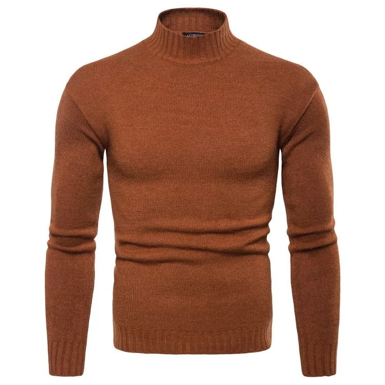 MEN'S HALF TURTLENECK KNITTED SWEATER
