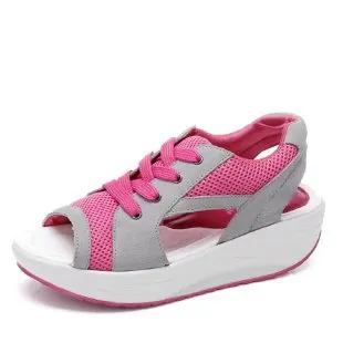 Breakj Breakj Large Summer New Rocking Women's Sandals Pine Cake Thick Soles With Sandals Beach Shoes 43 Yards