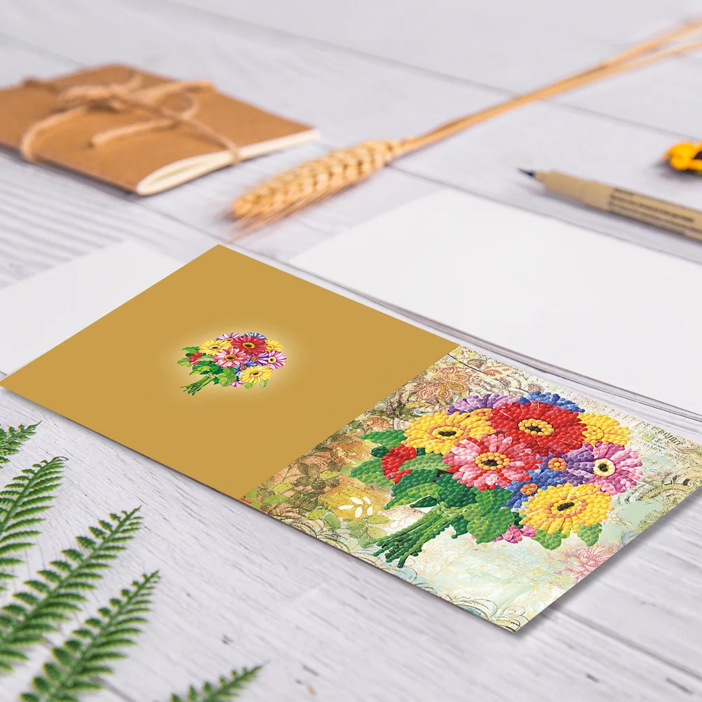 8pcs DIY Diamond Painting Greeting Cards Daily Mosaic Postcards