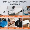 Handheld Ultrasonic Cutter,Patented Non-Slip Grip,40 Replacement Blades,30W 40KHz High-Precision Ultrasonic Cutting Knife for Plastic, Resin, Carbon Fiber,3D Print Models & More