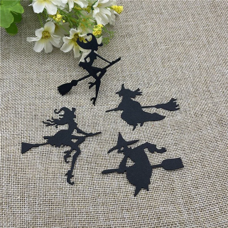 Halloween witch card Metal Cutting Dies Stencils For DIY Scrapbooking Decorative Embossing Handcraft Die Cutting Template