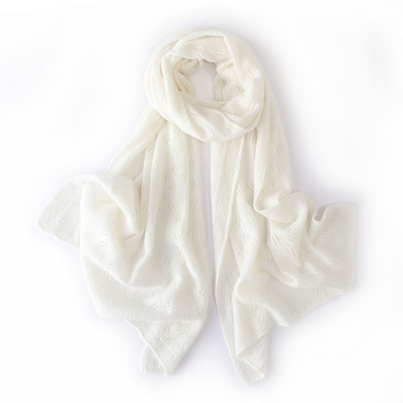 Hollow 100 Cashmere Scarf REAL SILK LIFE