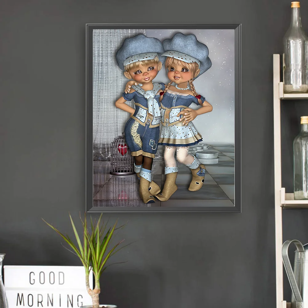 DIY Paint By Number 40*50cm - Big Eyed Doll