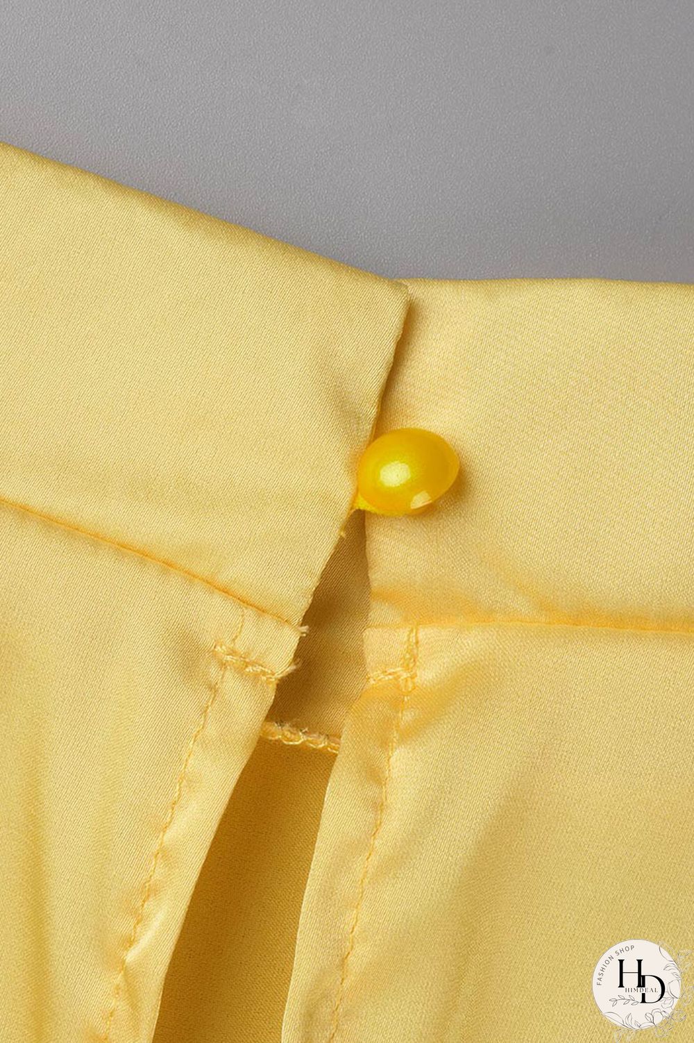 Yellow Casual Daily Solid Appliques Beading O Neck Long Dress Dresses