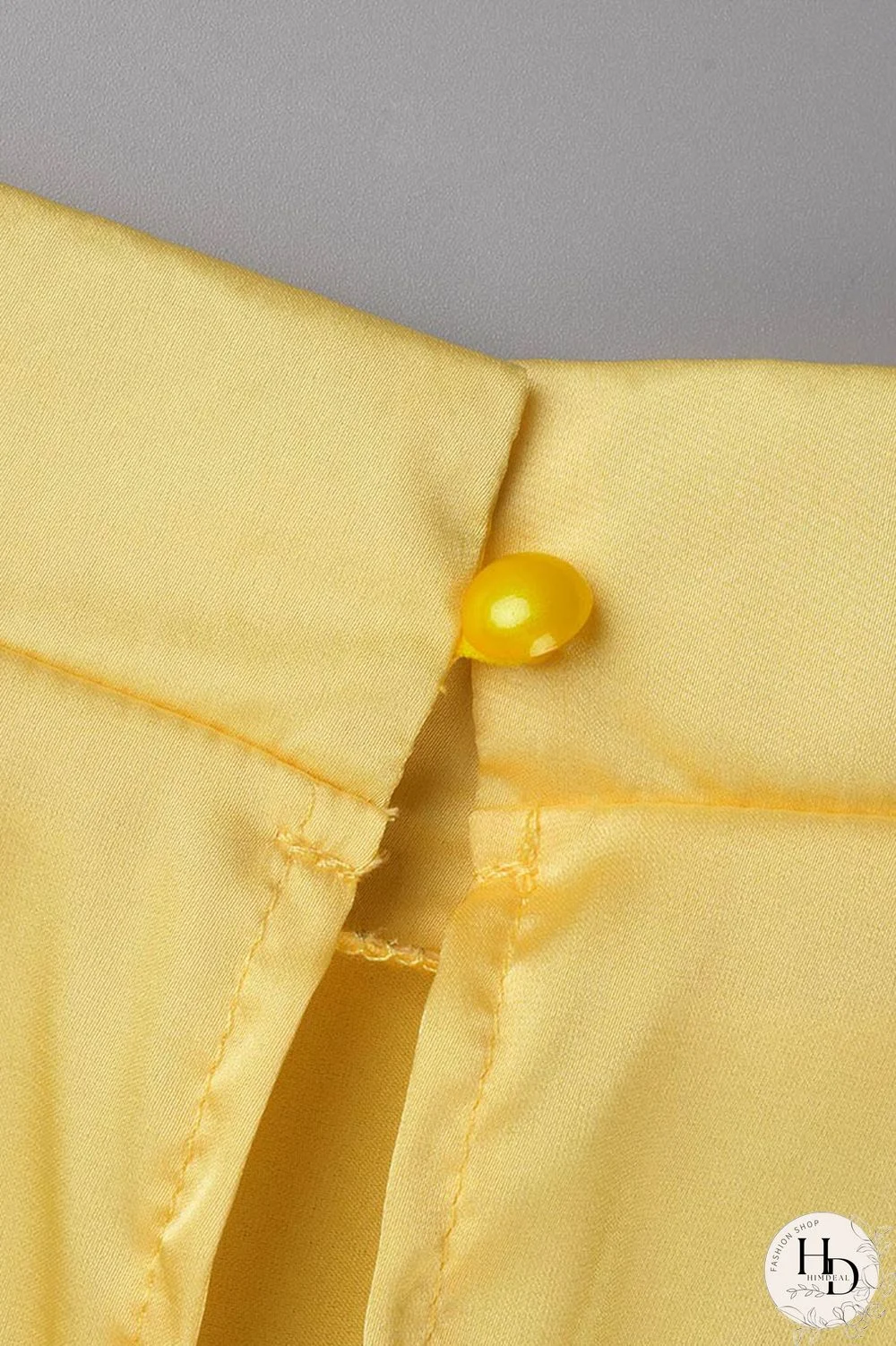 Yellow Casual Daily Solid Appliques Beading O Neck Long Dress Dresses