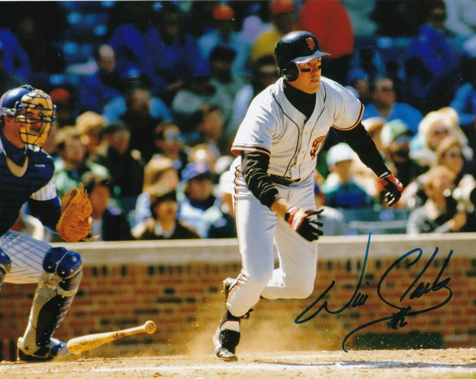 WILL CLARK SAN FRANCISCO GIANTS ACTION SIGNED 8x10