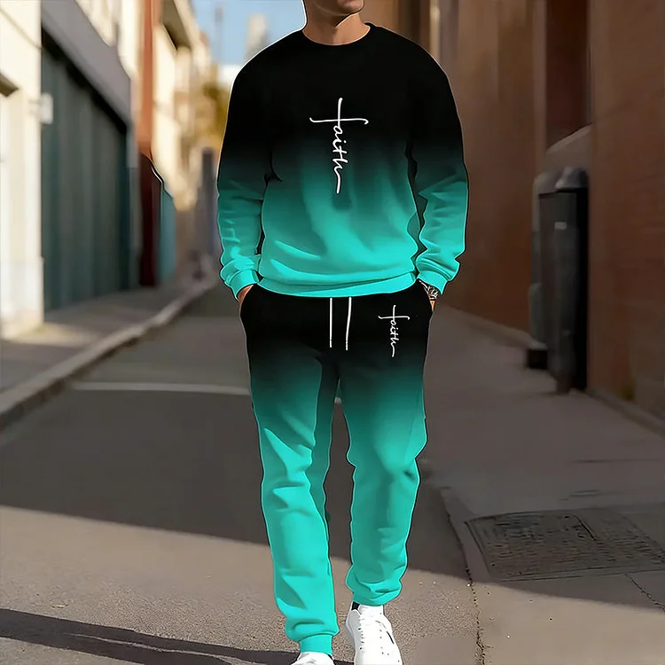🥳SVENDITA 2026🥳💞OLTRE 50.000 PEZZI VENDUTI!👴🔥 50% DI SCONTO! Completo da ginnastica con giacca e pantaloni a girocollo sfumato &ndash; Morbido, comodo e facile da indossare. Elegante effetto sfumato, vestibilit&agrave; comoda. Perfetto per le passeggiate o per ri