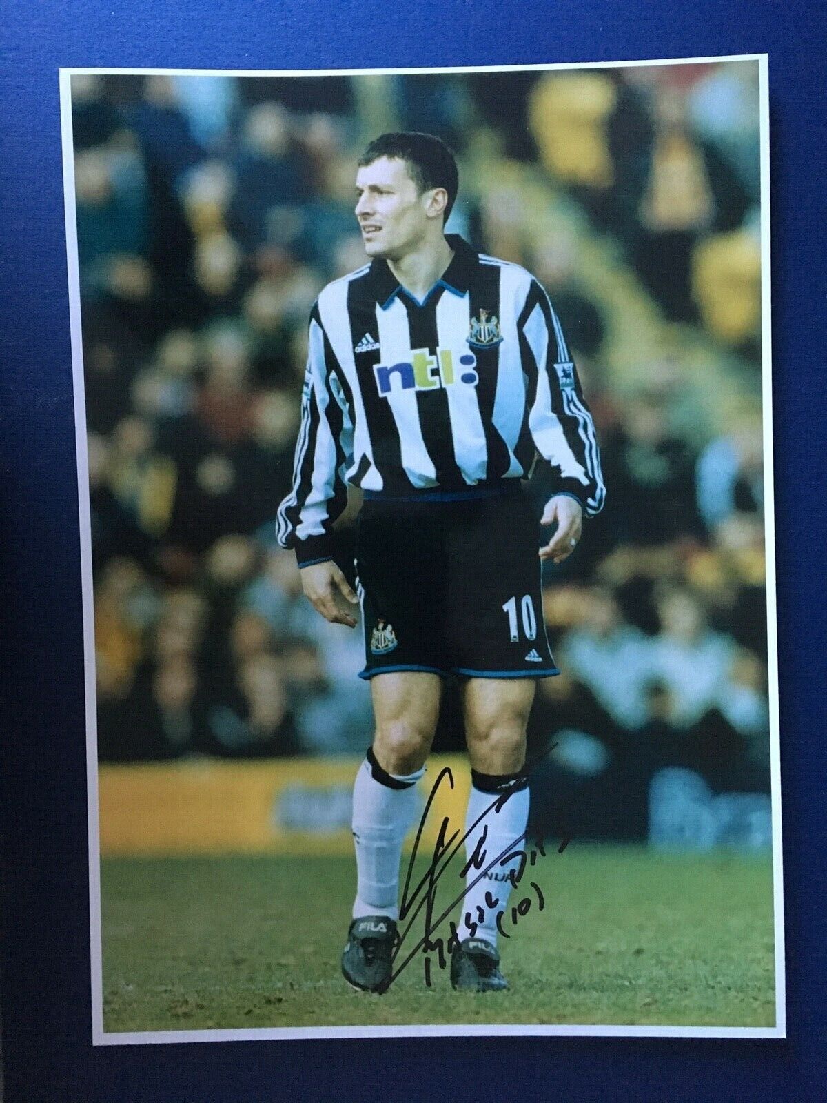 CHRISTIAN BASSEDAS - FORMER NEWCASTLE FOOTBALLER - EXCELLENT SIGNED Photo Poster painting