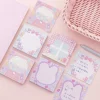 8PCS Cute Pink Purple 80 Pages Post-it Notes Portable Notebooks School Student Kids Cute Stationery Gift