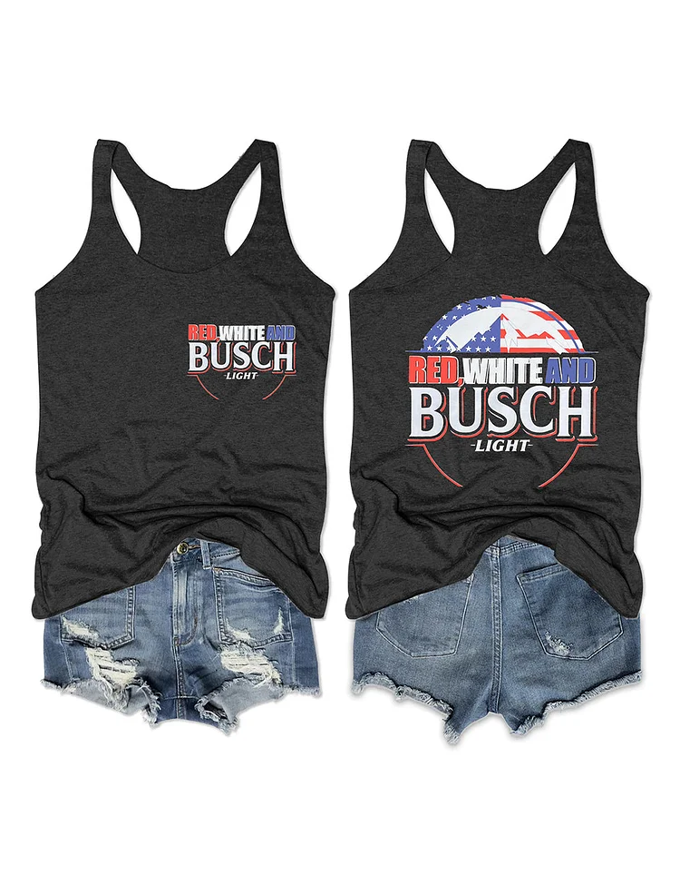 Red White And Busch Light Tank