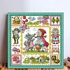 Red Riding Hood And Grandma Wolf-14CT Stamped Cross Stitch Egyptian Cotton 30*30cm/11.81*11.81in tapestrymarket
