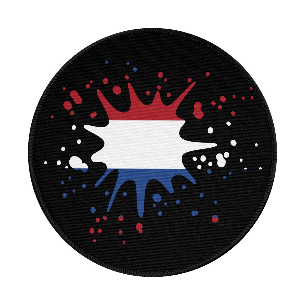 Netherlands Ink Spatter Gaming Round Mousepad for Computer Laptop