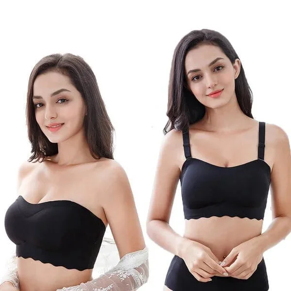 Ice Silk Non-slip Tube Top Strap Bra