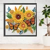 Sonnenblumenschmetterling - speziell geformte Diamantmalerei - 30*30cm