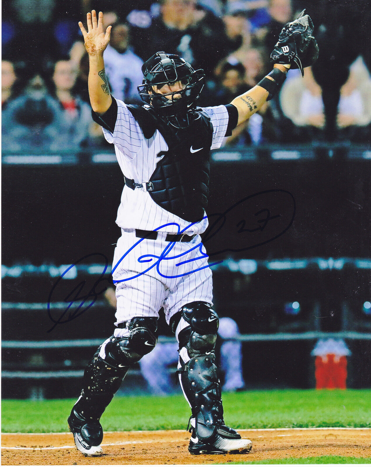 DIONER NAVARRO CHICAGO WHITE SOX ACTION SIGNED 8x10