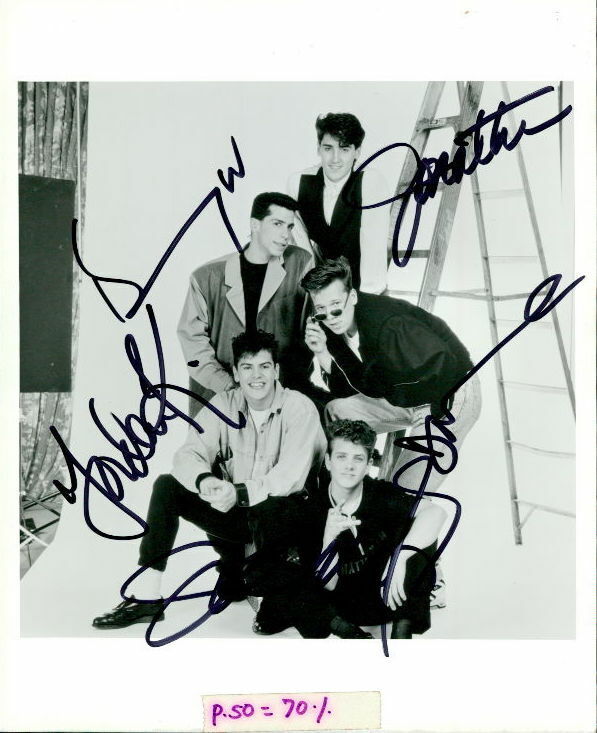 New Kids On The Block signed original vintage 8x10 Photo Poster painting In-person