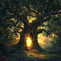 Enchanted Tree Hollow - Diamond Painting