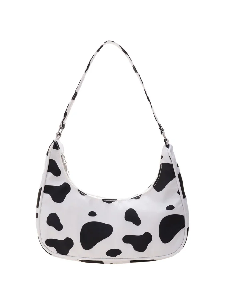 Fashion Women Animal Pattern Printing Underarm Bag Hobos Handbags (Cow)