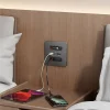 International Electric 20W Fast Charging USB Socket Switch Panel 86 Type Mobile Phone Charging Type-c Home With Retractable Wire