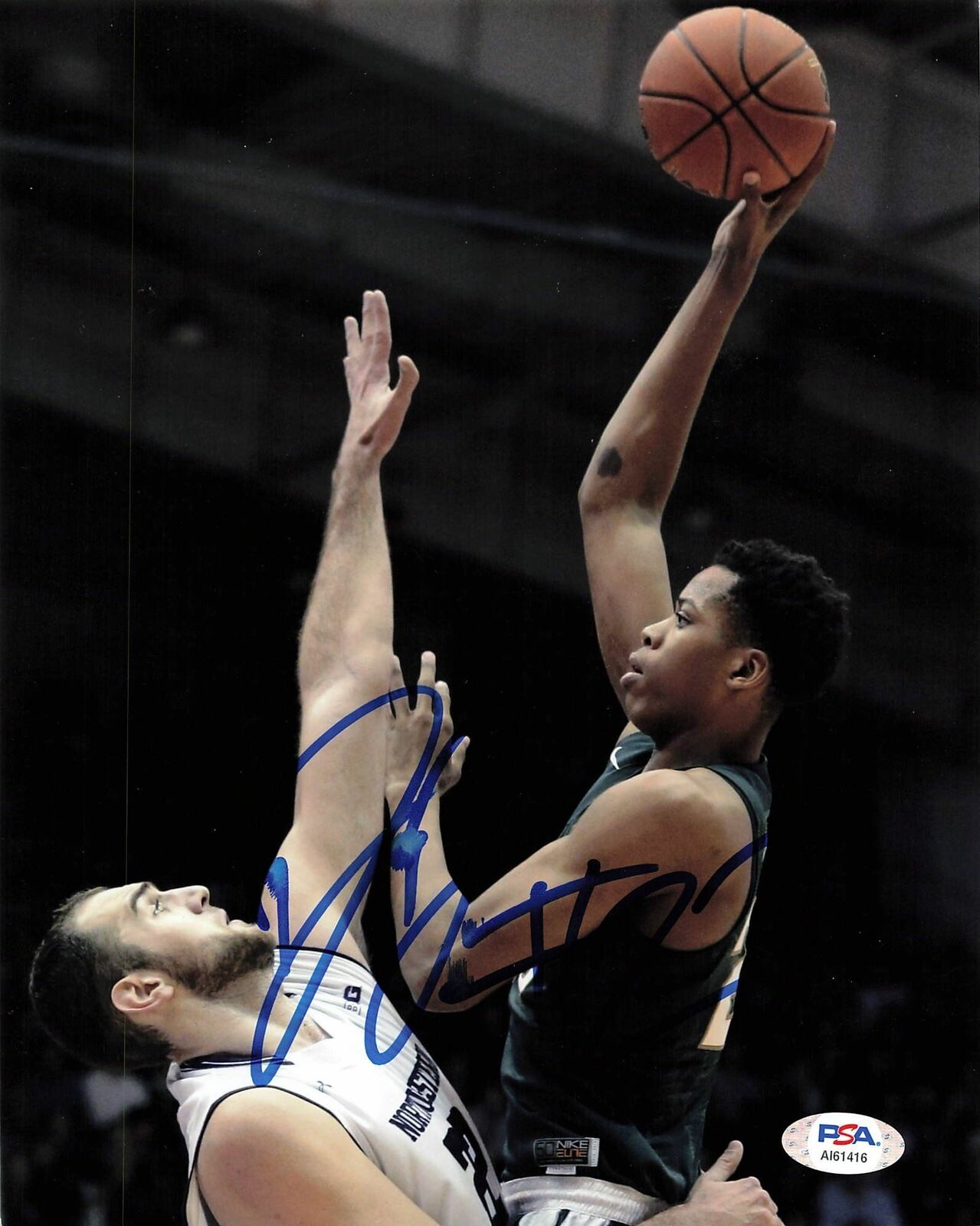 DEYONTA DAVIS signed 8x10 Photo Poster painting PSA/DNA Michigan State Autographed