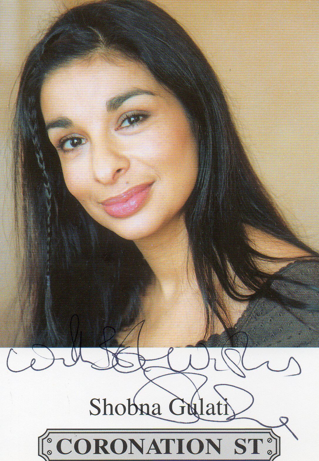 SHOBNA GULATI AUTOGRAPHED Photo Poster painting SUNITA CORRIE