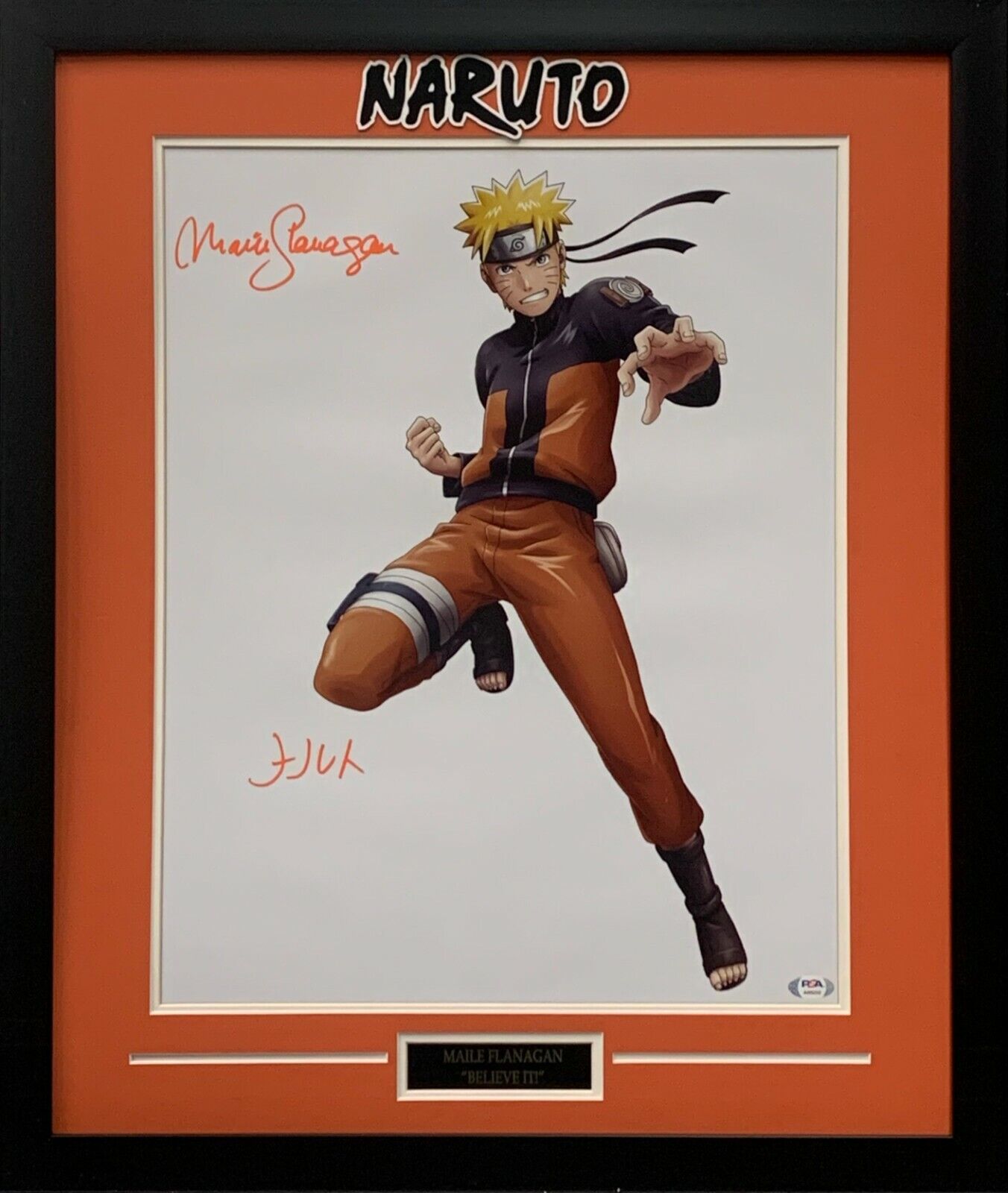 Maile Flanagan autographed inscribed framed 16x20 Photo Poster painting PSA COA Naruto Shippuden