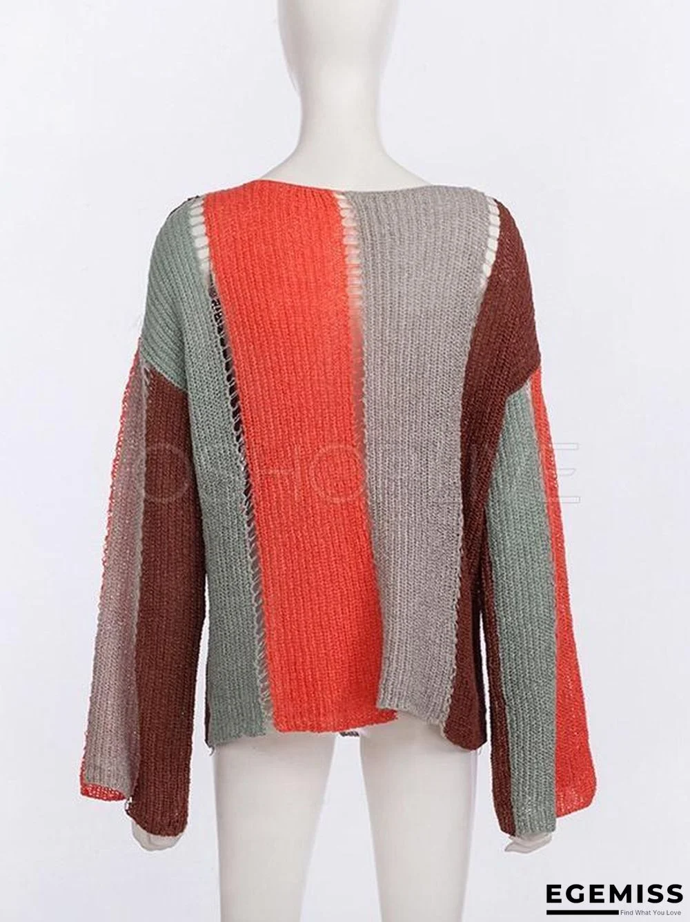 Color-block Loose Bandge Sweater | EGEMISS