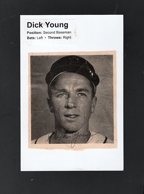 1956 -PCL-DICK YOUNG PORTLAND BEAVERS AUTOGRAPHED 4X6 Photo Poster painting-d.202018