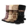 Women's Fur Ball High Boots Warm Ethnic Boots