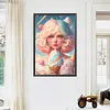 (Big Size)(AB/Round Drills)Colorful Ice Cream Girl-Full Diamond Painting 40*60CM