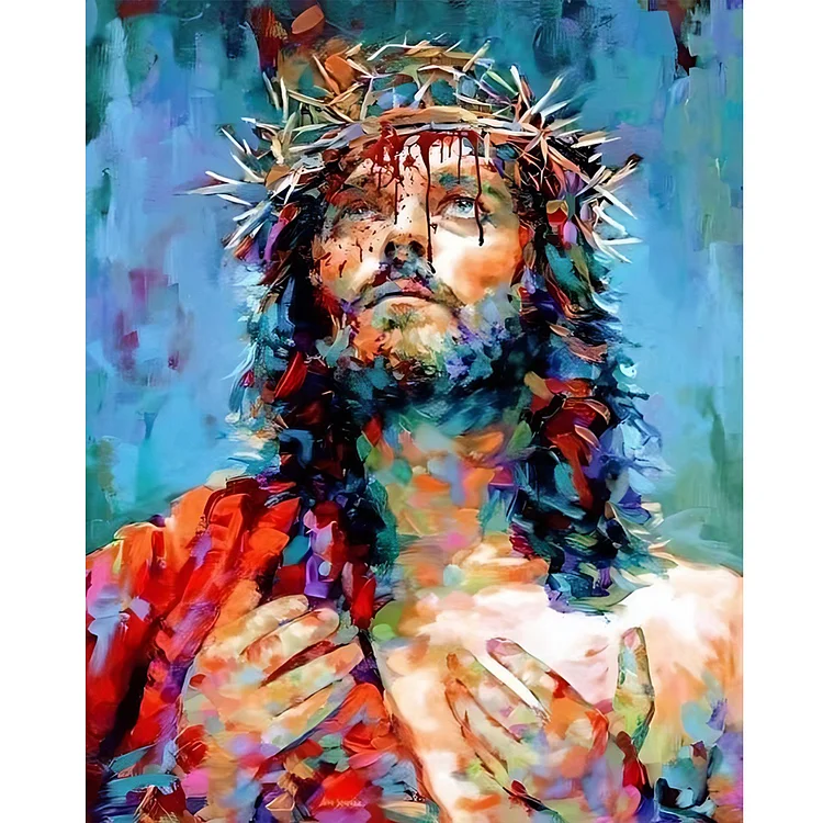 Jesus 40*50CM (Canvas) Full Round Drill Diamond Painting gbfke
