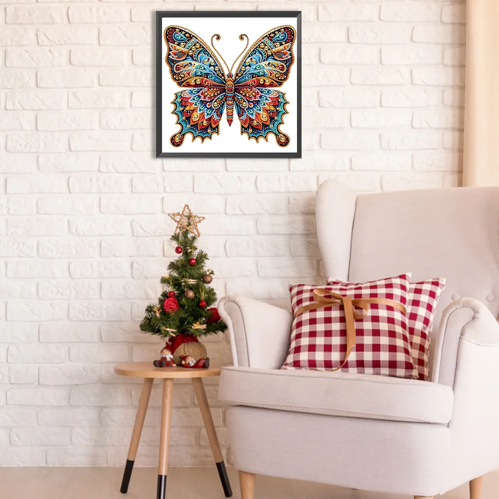Diamond Painting - Partial Special Shaped Drill - Gorgeous Butterfly(Canvas|30*30cm)