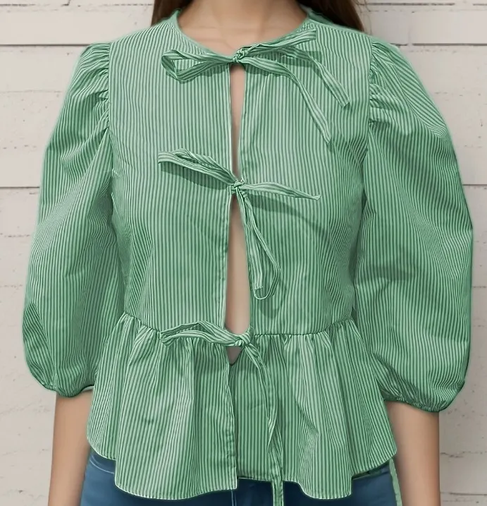Brownm Brownm Women's Clothing New Fashion Loose Long-Sleeved Plaid Love With Shirt Women