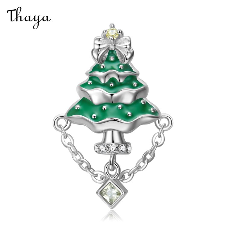 Thaya 925 Silver Christmas Tree Necklace