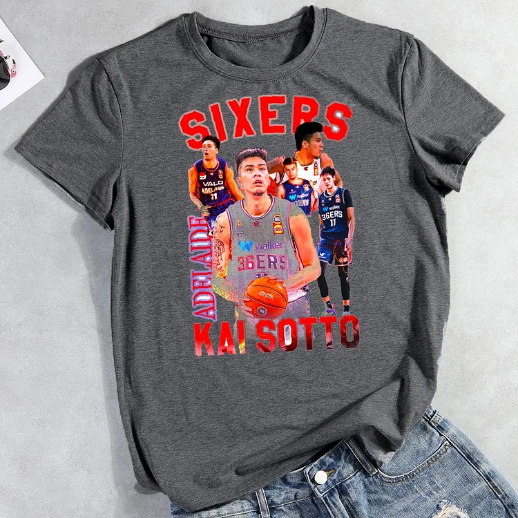 sixers kai sotto Round Neck T shirt 0022151