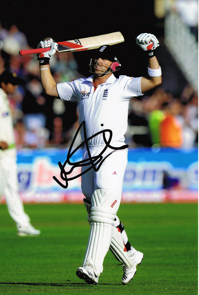 Matt Prior SIGNED Ashes Cricket 12x8 Photo Poster painting AFTAL COA