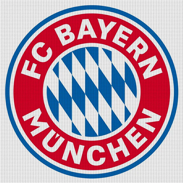 Bayern Munich Football Club Logo- 11CT - 3 Strands Threads Printed