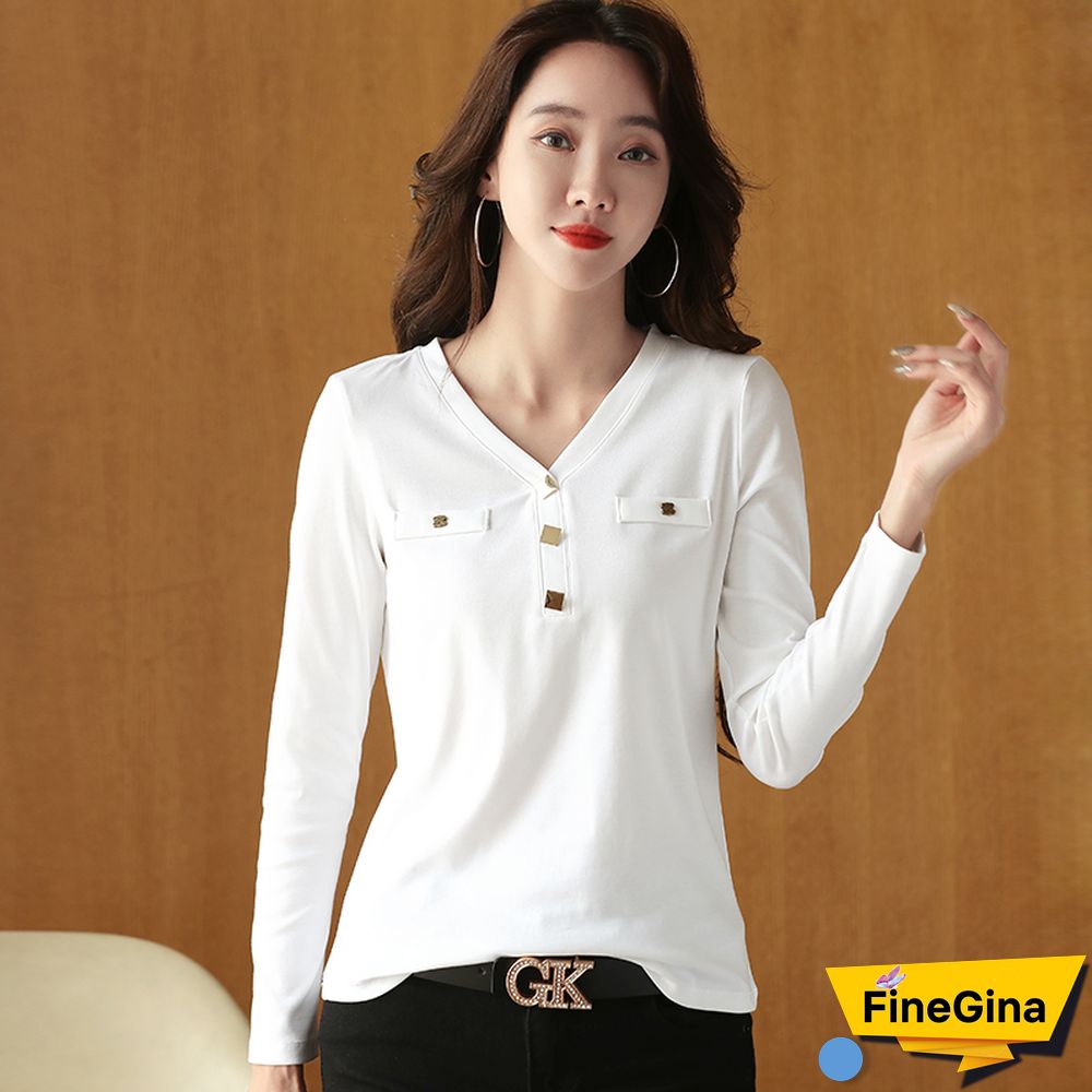 Bobokateer V-Neck Tee Shirt Femme Long Sleeve T Shirt Women Clothes Camisetas De Mujer Elegant Woman Tshirts T-Shirty Damskie