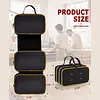 Roll Up Tool Bag with 3 Clear Window Cases Detachable Oxford Fabric Tri-fold Tool Bag Organizer Ideal for Crafts DIY Repair Men