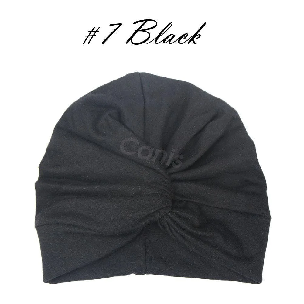 2019 Brand New Newborn Infant Baby Turban Toddler Kids Boy Girl Cotton Blends Hat Lovely Soft Cute Solid Knot Beanies Baby Gifts