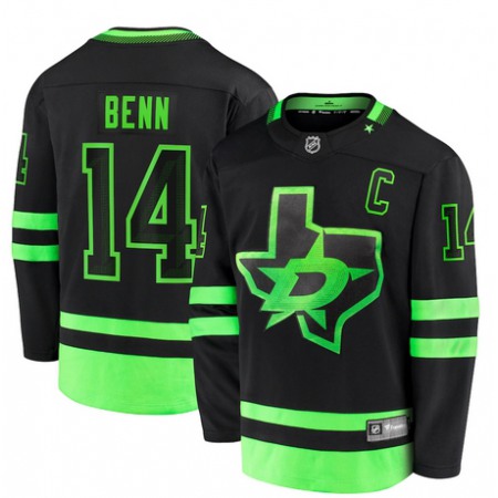 Men's Dallas Stars #14 Jamie Benn Black 2020/21 Alternate Premier  Stitched Jersey